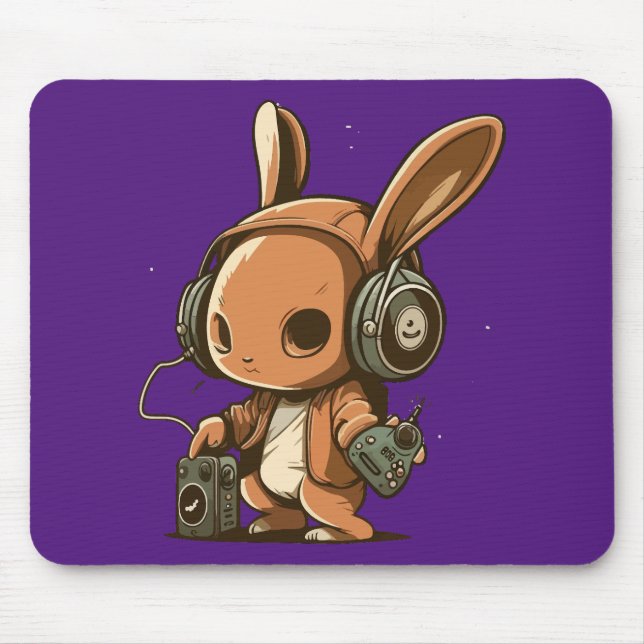 Melodic Bunny: Eine musikalische Reise Mousepad (Vorne)