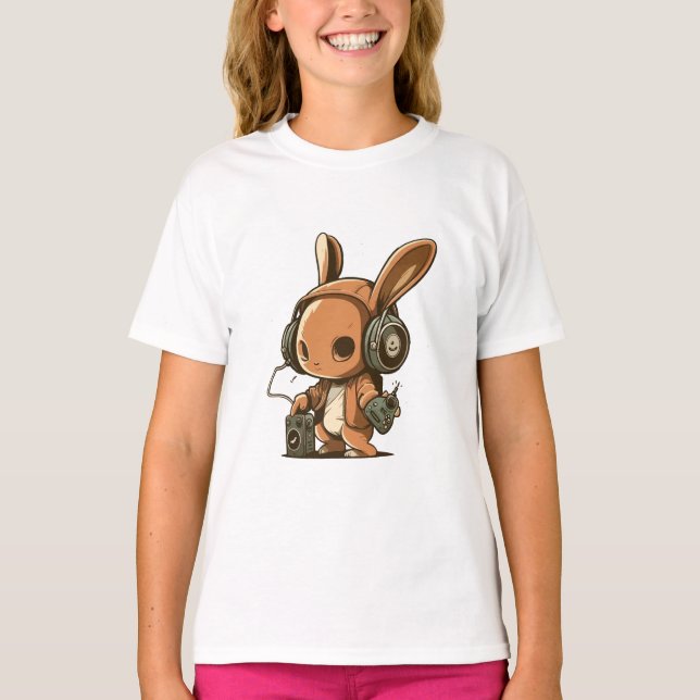 Melodic Bunny: Eine musikalische Reise T-Shirt (Vorderseite)