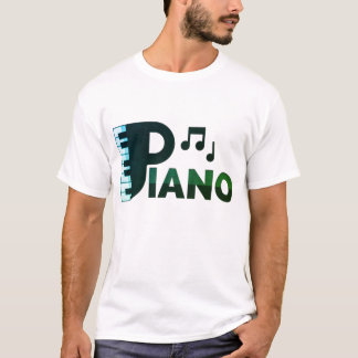 Melodic Elegance: Klaviermusikdesign T-Shirt