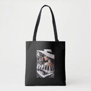 "Melodic Embrace: Music & Liebe Tote Bag"