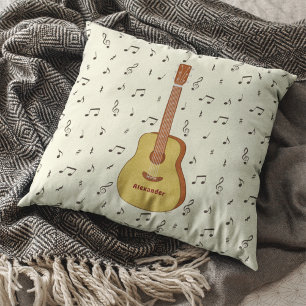 Melodic Guitarist Musiknote Design Kissen