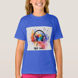"Melodic Waves: Kids' Watercolor Musical T-Shirt" T-Shirt