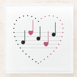 Melodie der Liebe Glasuntersetzer