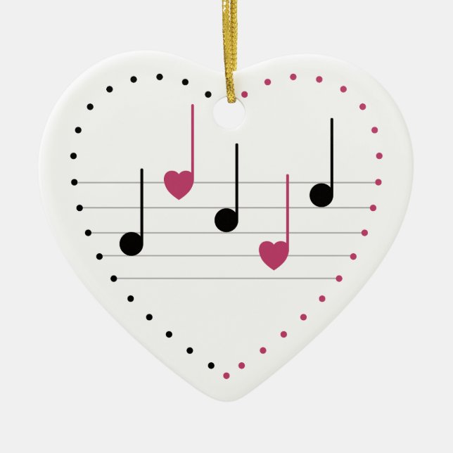 Melodie der Liebe Keramik Ornament (Vorne)