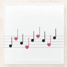 Melodie der Liebe (Linear) Glasuntersetzer