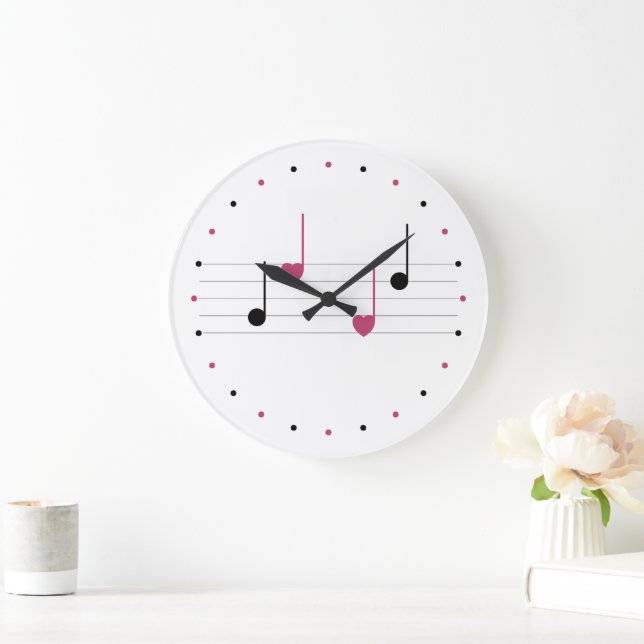 Melodie der Liebe (Linear) Große Wanduhr (Zuhause)