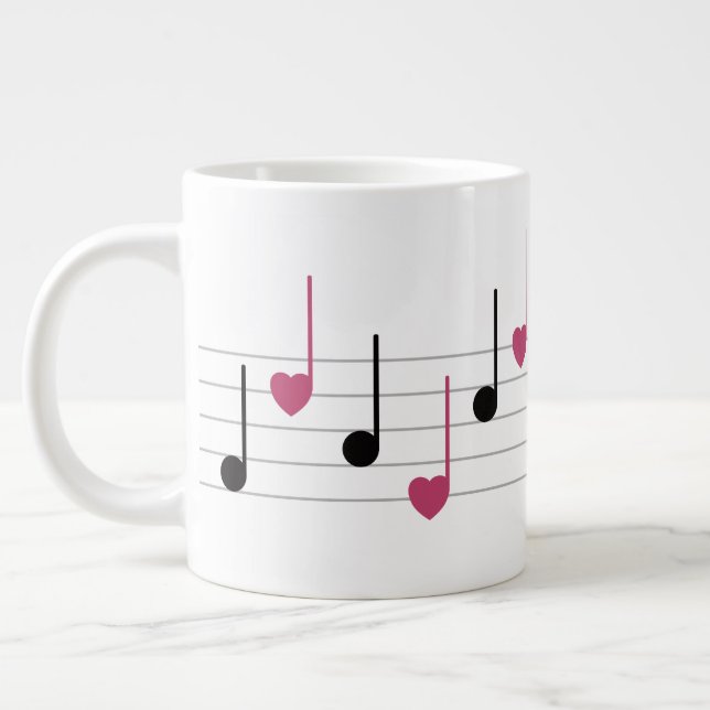 Melodie der Liebe (Linear) Jumbo-Tasse (Links)