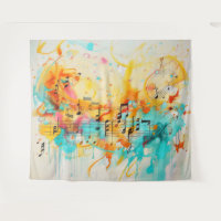 Melodie von Farben und Musiknoten