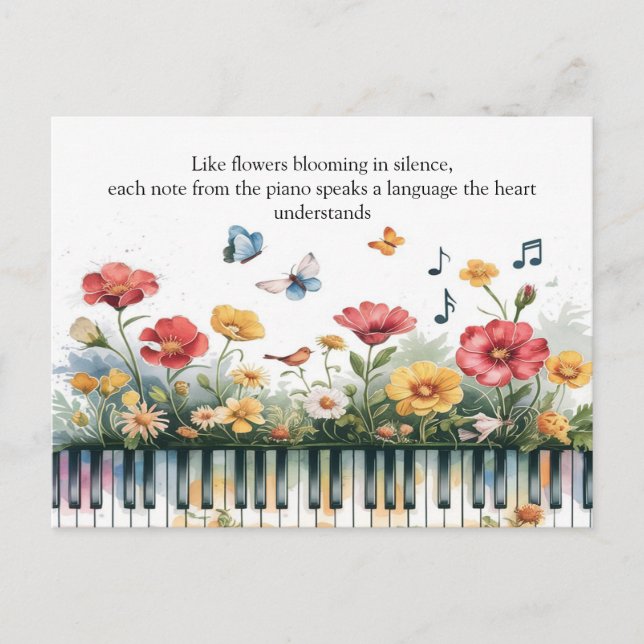 Melodien in Bloom Postkarte (Vorderseite)