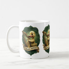 Melodien of the Éire" Celtic Duck Playing a Harp Kaffeetasse
