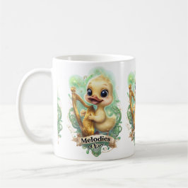 Melodien of the Éire" Kawaii Duck spielen Harp Kaffeetasse