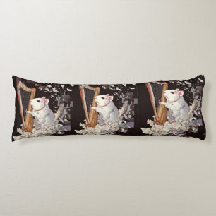 Melodisches Weißes Ratten-Body-Kissen – Elegantes Seitenschläferkissen