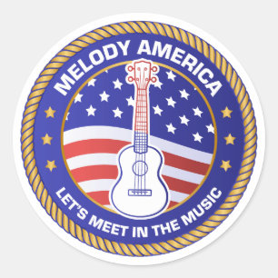 Melody America Aufkleber groß