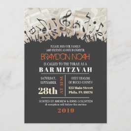 MELODY der TORAH Bar Bat Mitzvah Einladung