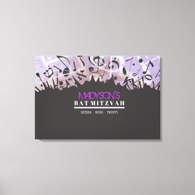 MELODY DES TORAH Bar Bat Mitzvah Sign in Board Leinwanddruck (Vorderseite)