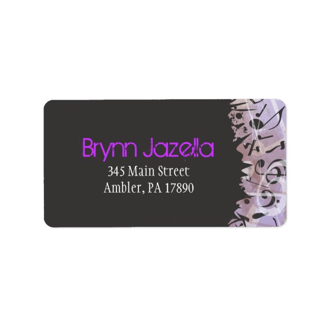 MELODY des TORAH-Bar-Bats Mitzvah im Voraus adress Adressaufkleber (Vorne)