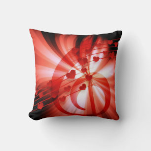Melody Hearts Throw Pillow Kissen