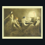 "Melody Hour" Art Deco Print by Louis Icart Poster<br><div class="desc">Art Deco Print "Melody Hour" von Louis Icart präsentiert vier Musikerinnen Cast in Light.</div>