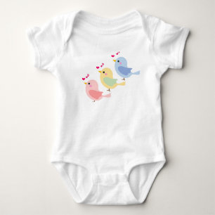 Melody in Flight - Songbird Silhouette Design Baby Strampler