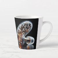 Melody in Motion Latte Tasse - Surreal Music Lover