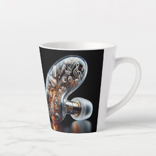 Melody in Motion Latte Tasse - Surreal Music Lover