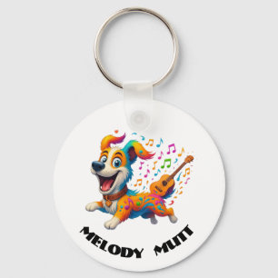 "Melody Mutt" T-Shirt - Whimsicaler Musikalischer Schlüsselanhänger