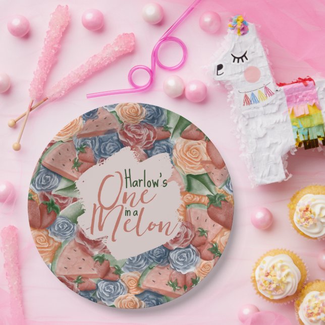 Melon Birthday - Sommervibes Geburtstagsfavorit Pappteller (Party)