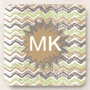 Melon Brandy Scribble ZigZag Muster Getränkeuntersetzer