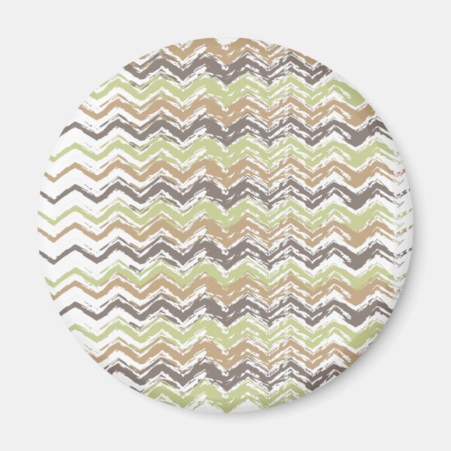 Melon Brandy Scribble ZigZag Muster Magnet (Vorne)