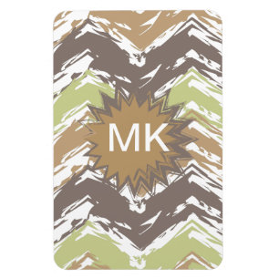 Melon Brandy Scribble ZigZag Muster Magnet