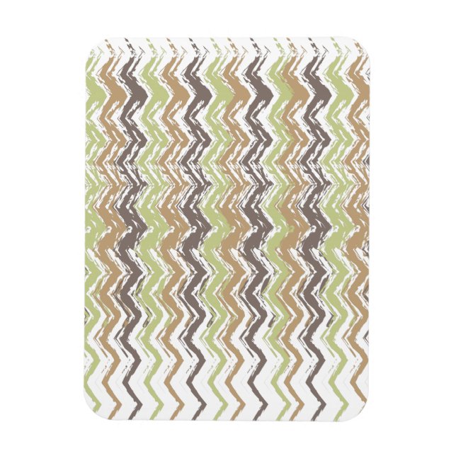 Melon Brandy Scribble ZigZag Muster Magnet (Vertikal)