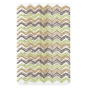 Melon Brandy Scribble ZigZag Muster Magnet