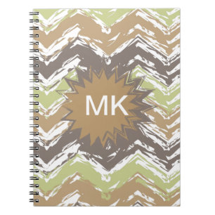 Melon Brandy Scribble ZigZag Muster Notizblock