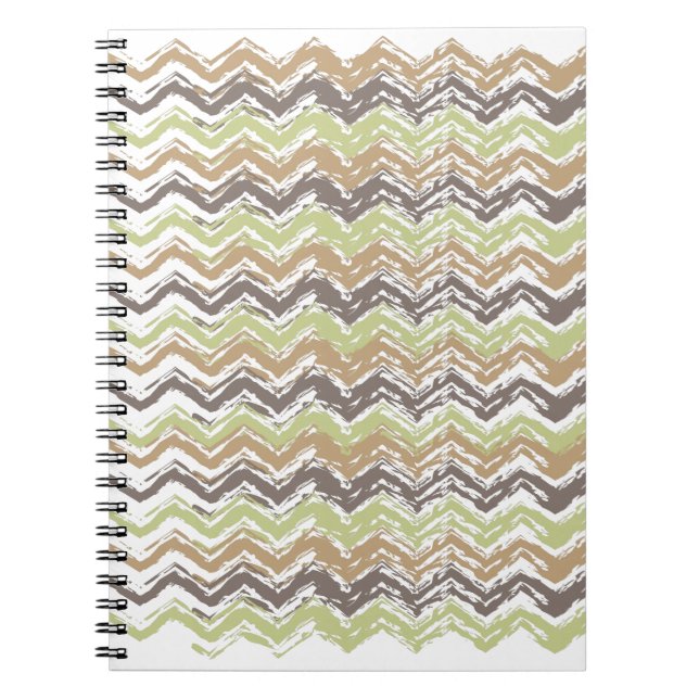 Melon Brandy Scribble ZigZag Muster Notizblock (Vorderseite)