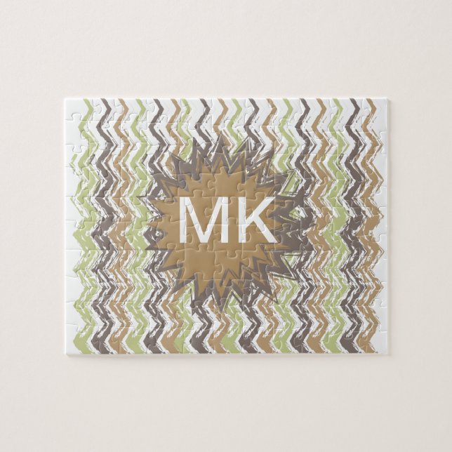 Melon Brandy Scribble ZigZag Muster Puzzle (Horizontal)
