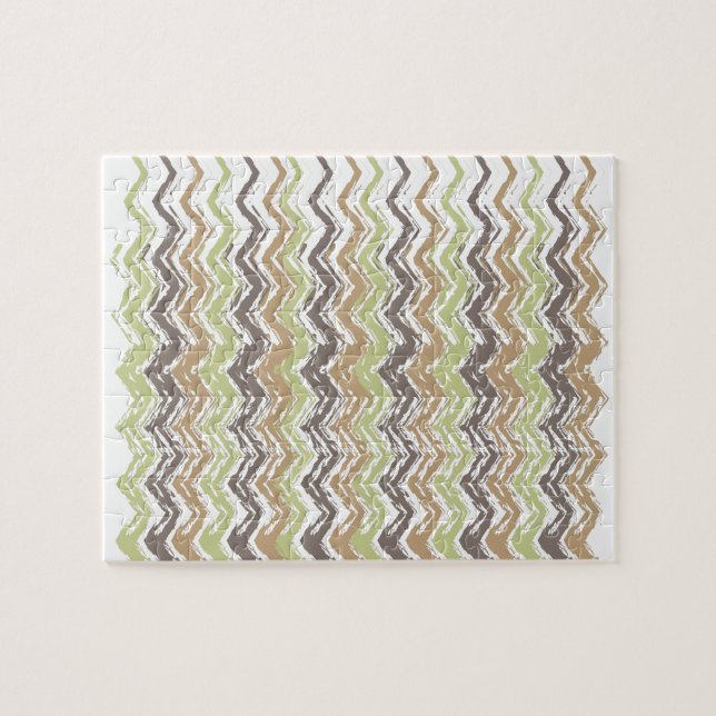 Melon Brandy Scribble ZigZag Muster Puzzle (Horizontal)