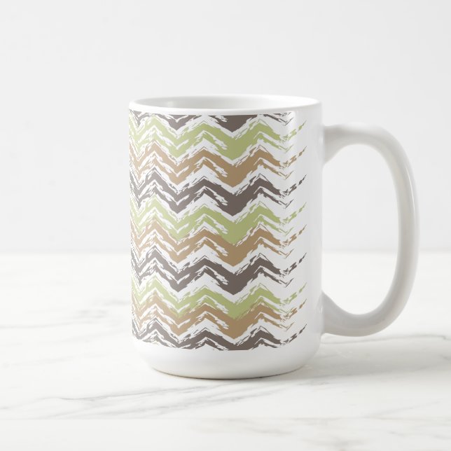 Melon Brandy Scribble ZigZag Muster Tasse (Rechts)