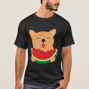 Melon Cat Animal Fruchtfutter T-Shirt