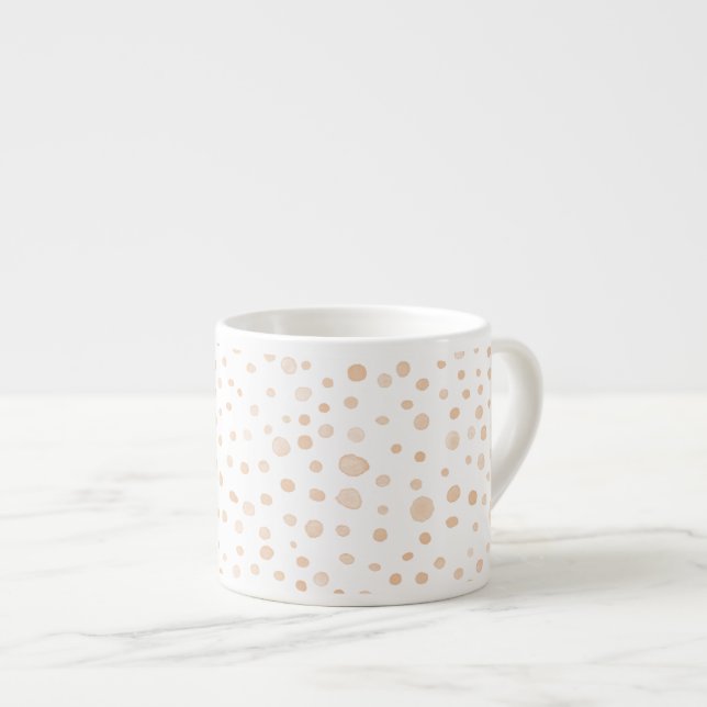Melon Confetti Wassercolor Dots Espresso Tasse (Vorderseite Rechts)
