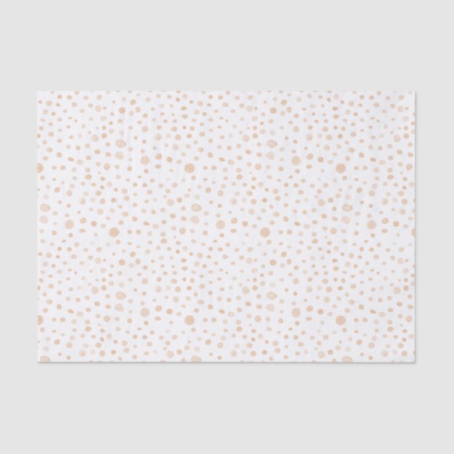 Melon Confetti Watercolor Dots Tissue Seidenpapier (Vorderseite)