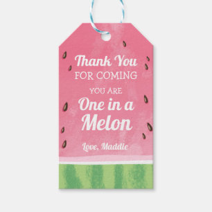 Melon danke Ihnen für das Geschenktag Girl One in Geschenkanhänger
