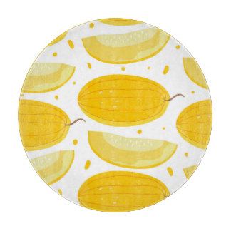 Melon Doodle Fruit Vintag Design Schneidebrett