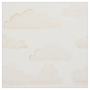 Melon Dreamtime Watercolor Wolken Stoff