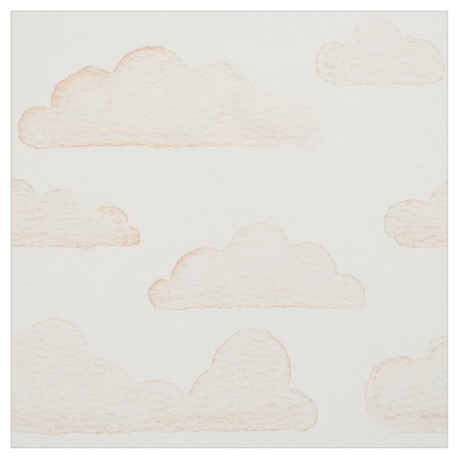 Melon Dreamtime Watercolor Wolken Stoff (Muster)