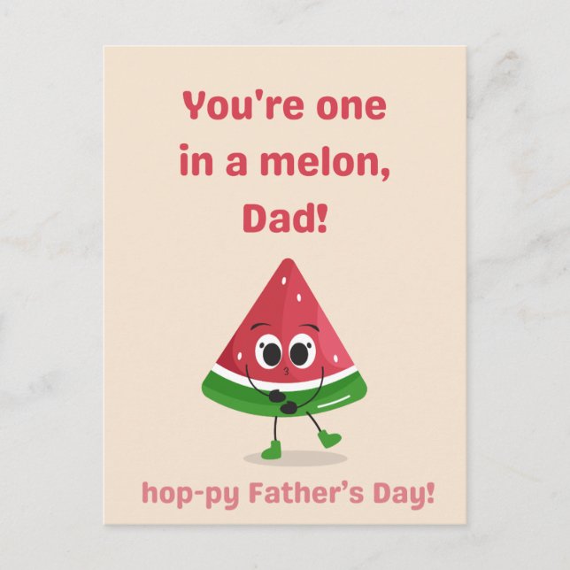 Melon Father's Day Edition Postkarte (Vorderseite)