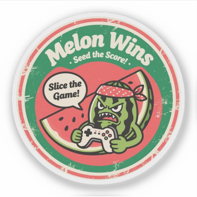 Melon gewinnt! Score-Gamer Aufkleber (Vorderseite)