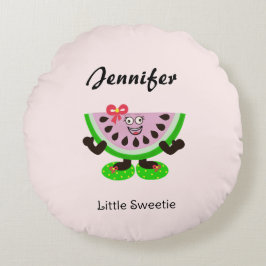 Melon Girl Rundes Kissen