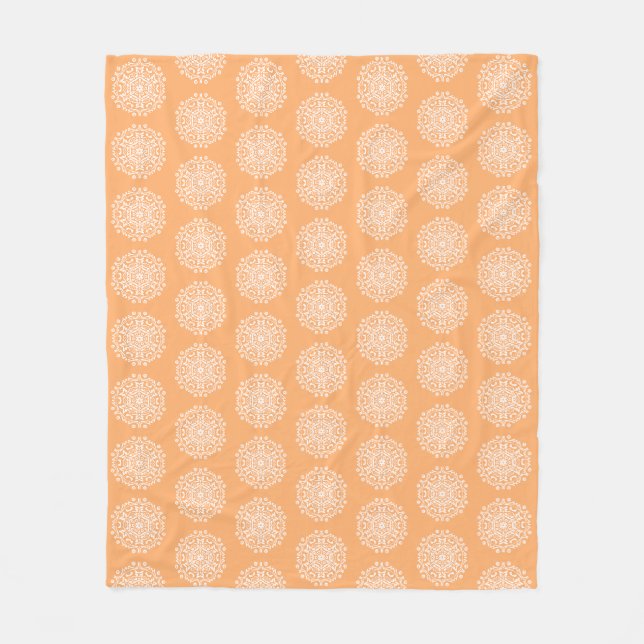 Melon Mandala Fleecedecke (Vorderseite)