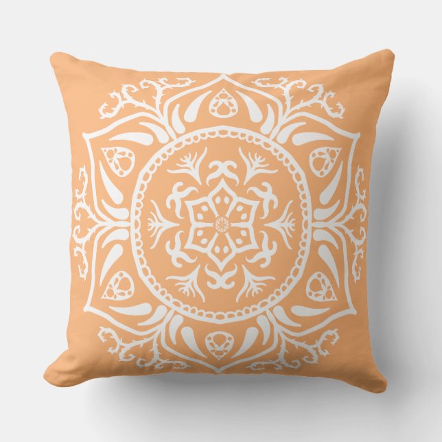 Melon Mandala Kissen Für Draußen (Vorderseite)
