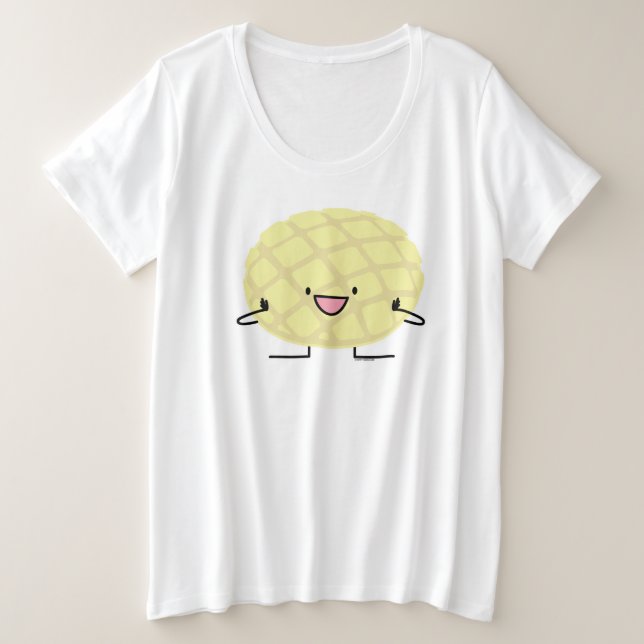 Melon Pan Japanischer Concha Süßbrotpatisserie Große Größe T-Shirt (Design vorne)